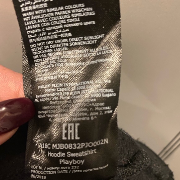 PHILIPP PLEIN x PLAYBOY Black 'Playboy Cover' Sweatshirt (unisex) - Picture 9 of 16